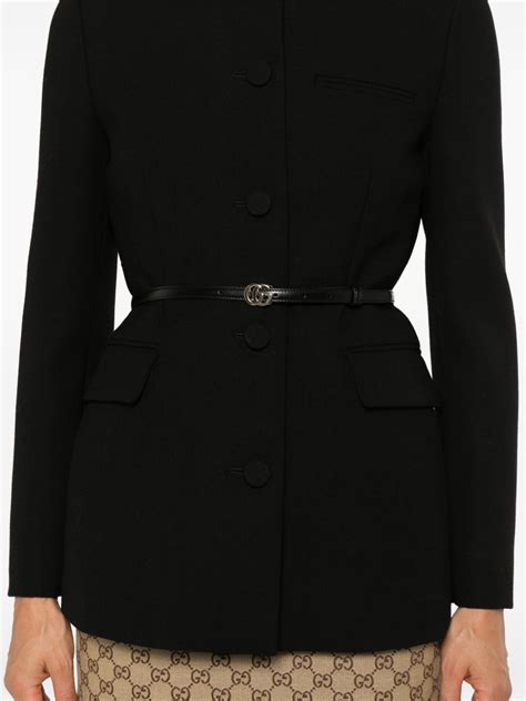 gucci wool crepe jacket|Fine wool crêpe jacket in black .